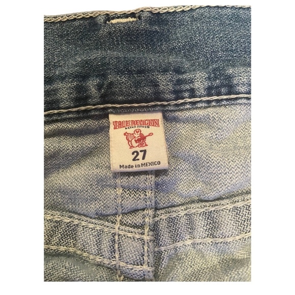 True Religion Rocco Slim Distressed Blue Jeans Sz 27 Men - Holiday Streetwear - Picture 7 of 7